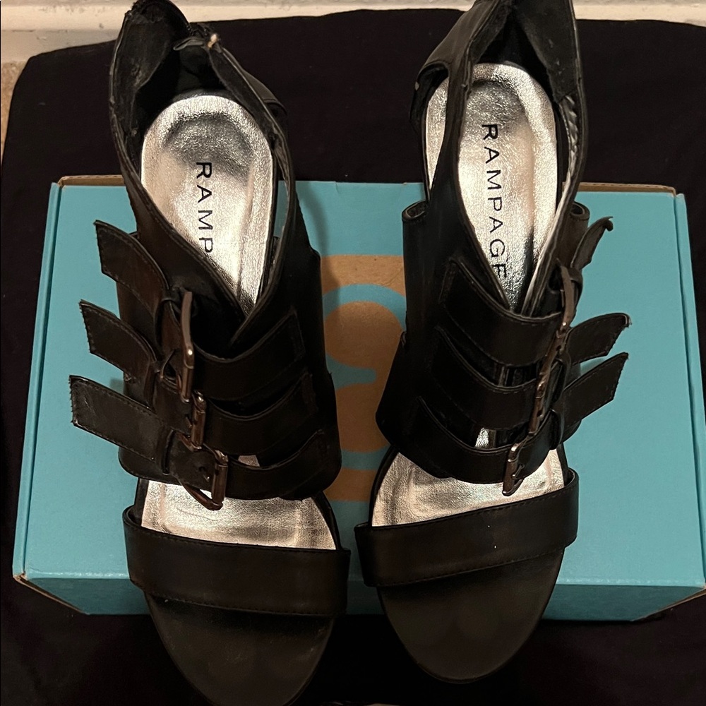 Rampage Black Strappy Women's Sandals